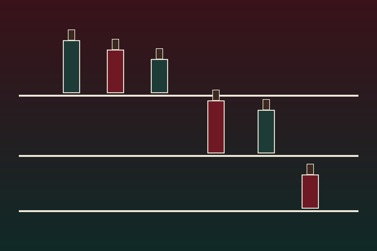 Illustrative drawing of wine shelves
